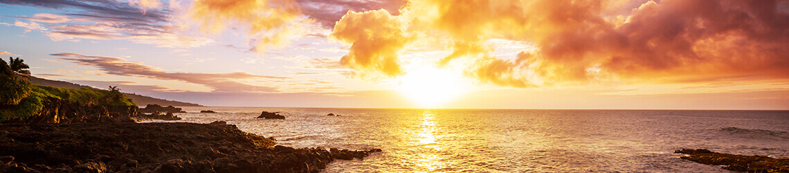 hawaiian beach sunset